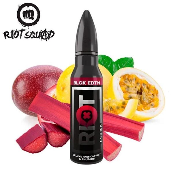 Riot Squad - Black Edition - Deluxe Passionfruit & Rhubarb Longfill 5 ml (SB)