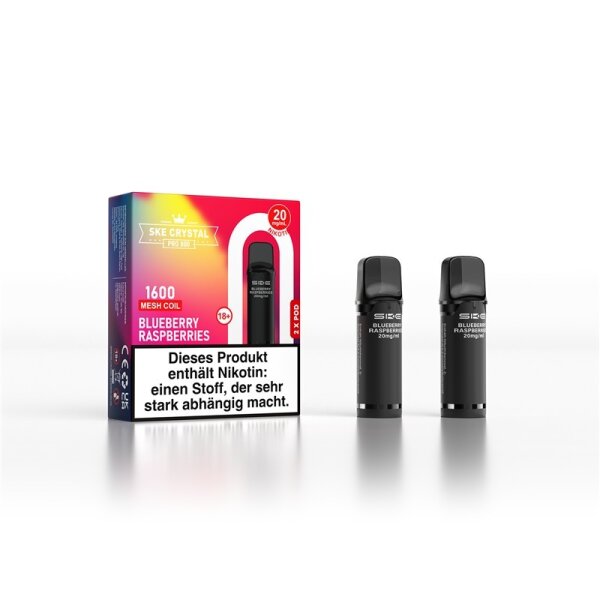 SKE Crystal 800 Pro Prefilled Pod Blueberry Raspberries 20mg/ml