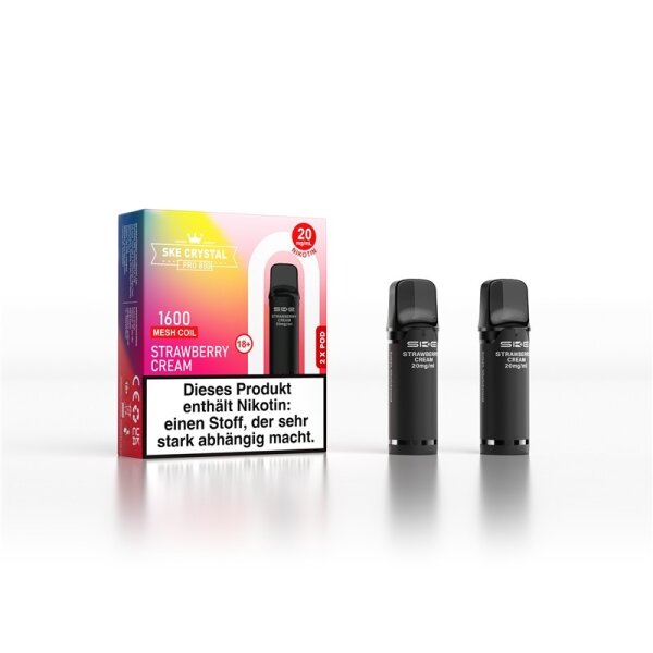 SKE Crystal 800 Pro Prefilled Pod Strawberry Cream 20mg/ml